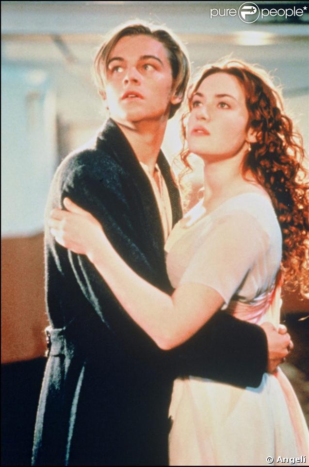 Kate Winslet et Leonardo DiCaprio dans Titanic de James Cameron