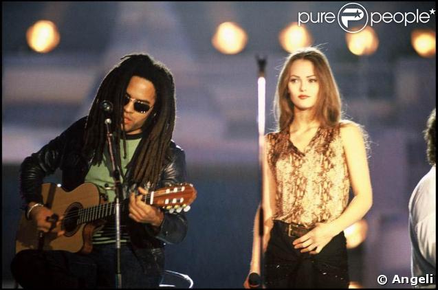 Lenny Kravitz et Vanessa Paradis, en 1993. 