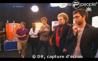 Les candidats ont retrouvé le chorégraphe Stéphane Jarny ( à gauche, avec un polo violet) 