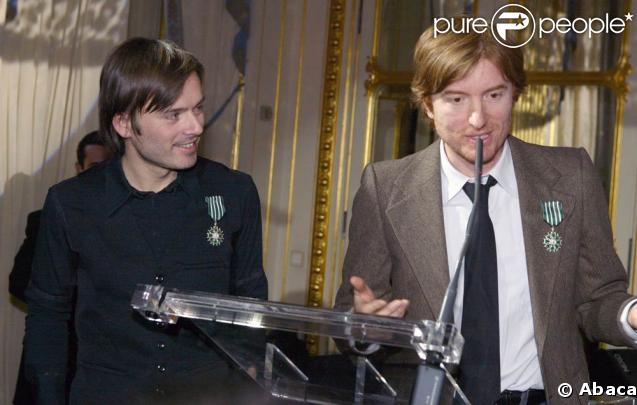 Le duo français de musique electro Air, composé de Nicolas Godin et Jean-Benoît Dunckel, précurseur de la vague french touch.