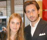 Gaia Repossi et Rudy Castagirone  lors de la soirée Hogan organisée en l'honneur de l'association Best Buddies, le 23/04/09