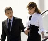 Nicolas Sarkozy et son épouse Carla arrivent à Madrid. 27/04/09