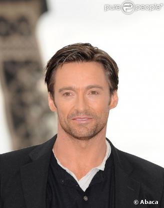 Hugh Jackman en avril 2009 à Paris pour la promotion de Wolverine 