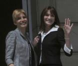 Carla Bruni recontre son homologue Sonsoles Espinosa. 28/04/09 