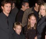 Sean Penn et Robin Wright Penn avec leurs deux enfants Dylan et Hopper 