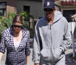 Ellen Pompeo (bien enceinte) et son mari Chris Ivary, à Los Angeles