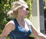Hilary Duff à la sortie d'une séance de sport.