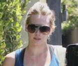 Hilary Duff à la sortie d'une séance de sport.