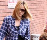 Heidi Klum, enceinte, avec son fils Henry