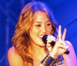 Miley Cyrus, en live lors de son concert à l'Atlantis Resort et Casino au Bahamas le 16 mai 2009