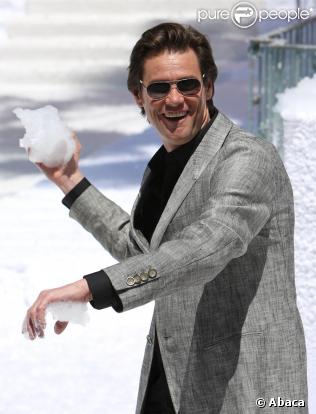 Jim Carrey lors du photocall un peu particulier de Christmas Carol (Le drôle Noël de Scrooge) à Cannes, le 18 mai 2009