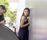 Virginie Ledoyen pose pour un shooting photo privé durant le 62e Festival de Cannes le 18 mai 2009