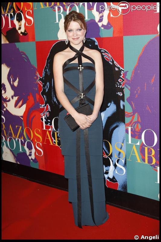 Léa Seydoux lors de l'after-party de la présentation des Etreintes Brisées au Festival de Cannes le 19 mai 2009