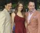 The Amber Fashion Show and Auction, au Meridien Beach Plaza Hotel de Monaco, le 22 mai 2009 : Liz Hurley avec son mari et David Furnish 