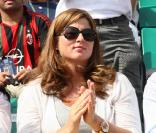 Miroslava Mirka Vavrinec, la femme de Roger Federer, assiste au spectacle créé par son mari 