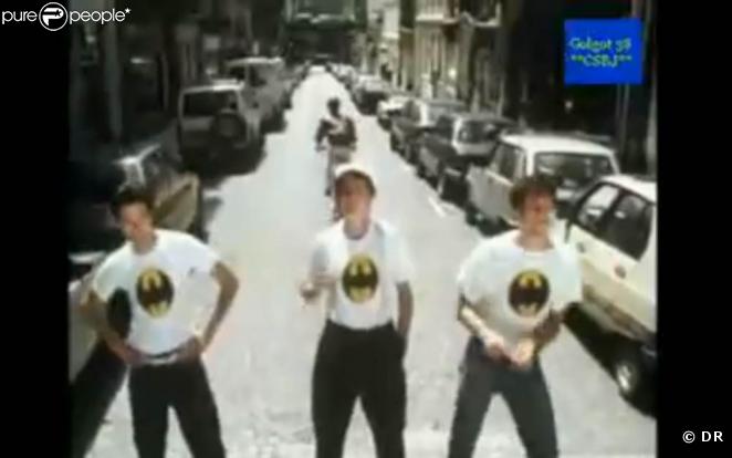 Vincent Cassel (à droite) dans le clip de Tristan "bonne bonne humeur ce matin" en 1988