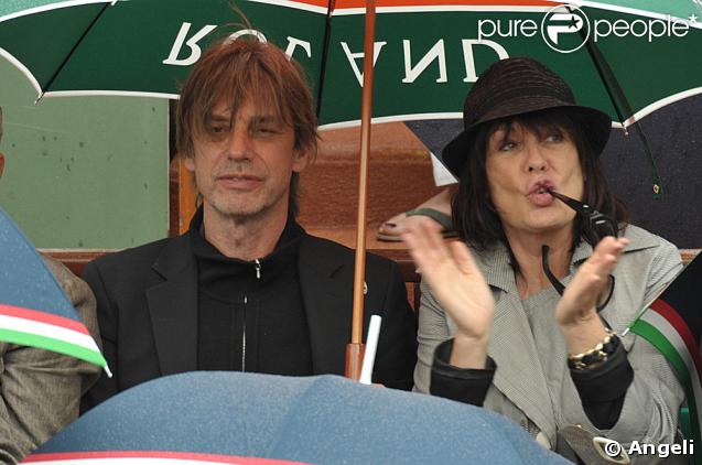 Jean-Louis Aubert et sa compagne Roland-Garros  