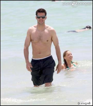 Michael Ballack et sa femme Simone en vacances à Miami