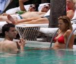 Michael Ballack et sa femme Simone en vacances à Miami