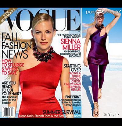 Sienna Miller en couverture de Vogue US de juillet 2009