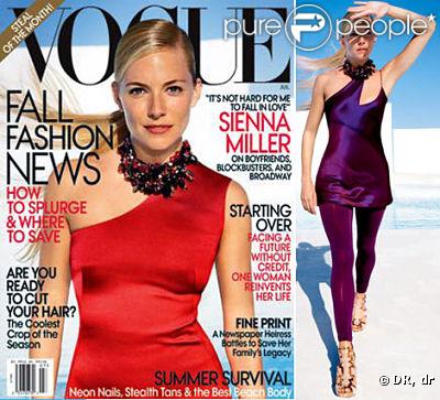 Sienna Miller en couverture de Vogue US de juillet 2009