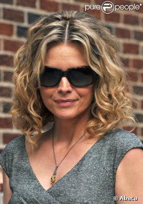 Michelle Pfeiffer s'apprête à aller sur le plateau du Late Show with David Letterman à New-York, le 16 juin