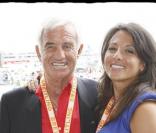 Jean-Paul Belmondo et sa compagne Barbara au Salon de l'aéronautique. 18/06/09