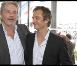 Alain Delon et David Hallyday au Salon de l'aéronautique. 17/06/09 