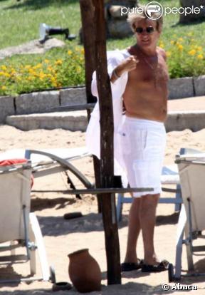 Rod Stewart et sa femme Penny Lancaster en vacances en Sardaigne