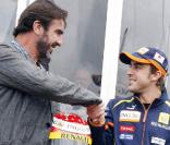 Eric Cantona et Fernando Alonso à Silverstone