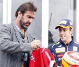 Eric Cantona et Fernando Alonso à Silverstone