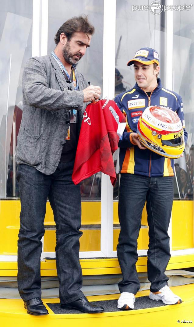 Eric Cantona et Fernando Alonso à Silverstone