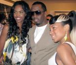 P. Diddy avec son (ex ?) compagne Kim Porter et la rappeuse Lil Mama 