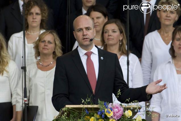 Le Premier Ministre suédois lors de la prise de présidence de la Suède le 1er juillet 2009