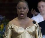 Barbara Hendricks lors de la prise de présidence de la Suède le 1er juillet 2009