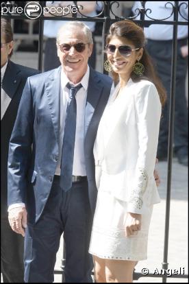 Jean-Claude Darmon et sa compagne Hoda Roche au mariage de Laurence Ferrari et Renaud Capuçon