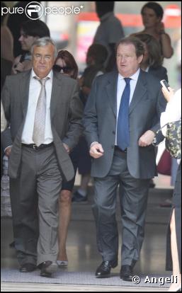 Jean-Claude Dassier et Pierre Charon au mariage de Laurence Ferrari et Renaud Capuçon