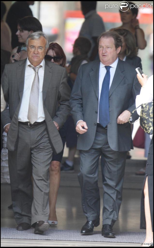 Jean-Claude Dassier et Pierre Charon au mariage de Laurence Ferrari et Renaud Capuçon