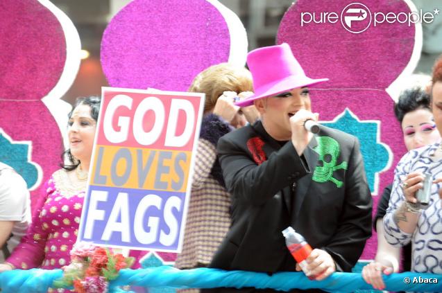 Boy George lors de la Gay Pride à Londres, le 4 juillet 2009