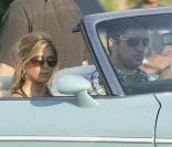 Jennifer Aniston et Gerard Butler sur le tournage de Bounty Hunter le 6 juillet 2009 à New York