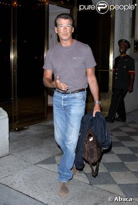 Pierce Brosnan à New York, le 8 juillet 2009