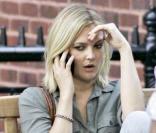 Drew Barrymore sur le tournage de Going The Distance à New York le 13 juillet 2009