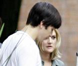 Drew Barrymore et Justin Long sur le tournage de Going The Distance à New York le 13 juillet 2009
