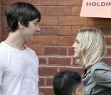 Drew Barrymore et Justin Long sur le tournage de Going The Distance à New York le 13 juillet 2009