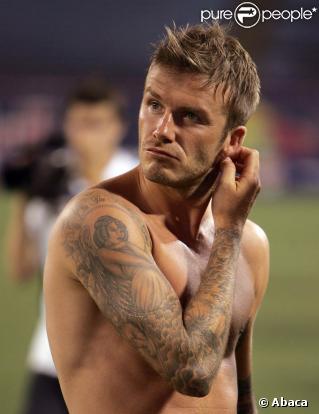 David Beckham, lors du match New York Red Bulls contre Los Angeles Galaxy, au Giants Stadium, dans le New Jersey, le 16 juillet 2009 !