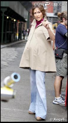 Jennifer lopez en plein tournage du film  The Backup Plan , le 17 juillet 2009