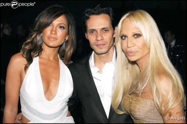 Monsieur et Madame Anthony accompagnés de la fameuse Donatella Versace.