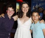 Jeremy Denisty, Armelle et Samy Seghir, lors de l'avant-première de  Neuilly-sa-Mère , au Gaumont Marignan, à Paris, le 23 juillet 2009 !