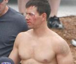 Mark Wahlberg, sur le tournage de  The Fighter , de David O'Russel, à Boston, en juillet 2009 !