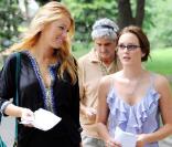 Blake Lively et Leighton Meester sur le tournage de la troisième saison de  Gossip Girl , à New York, le 27 juillet 2009 !